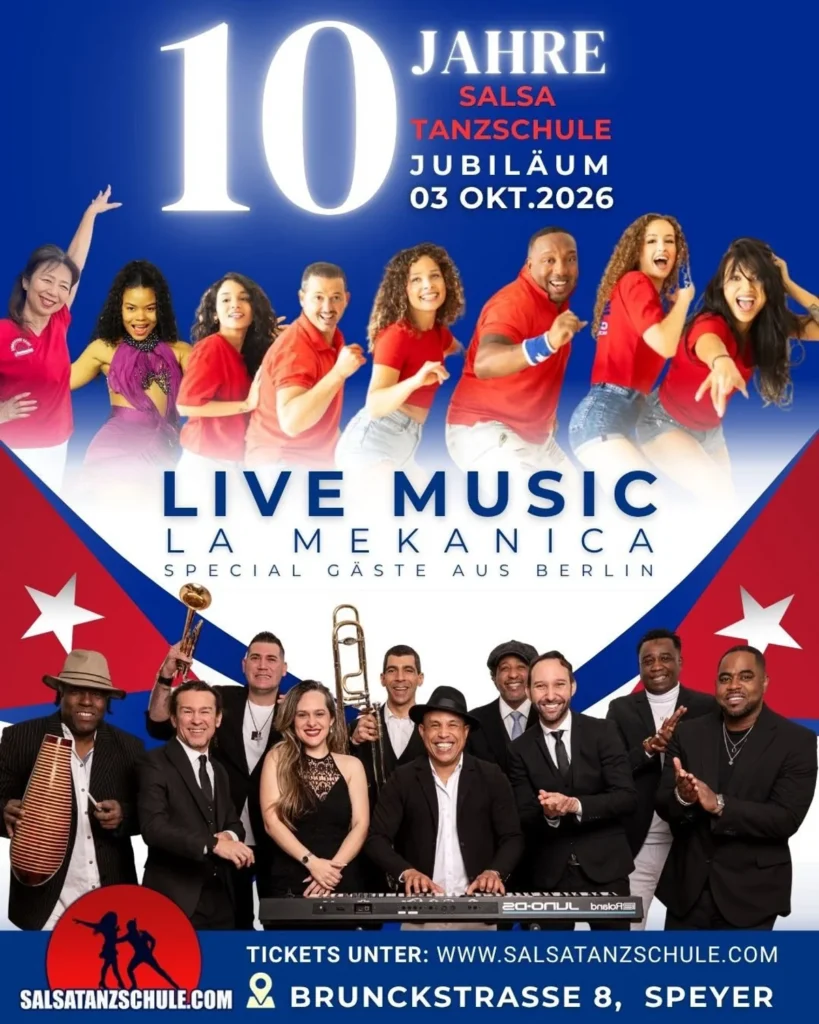 10 Jahre Salsa Tanzschule Habaneando – Jubiläumsfeier 🇨🇺 – Salsa in Speyer