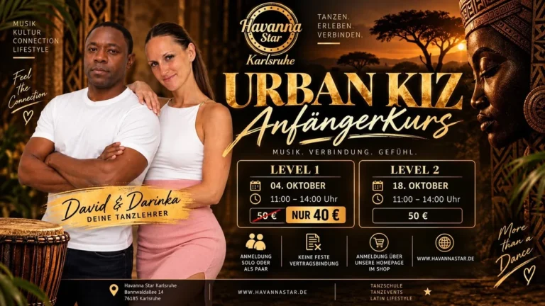 AnfängerTanzkurs Urban Kiz Soloanmeldung möglich – Kizomba in Karlsruhe