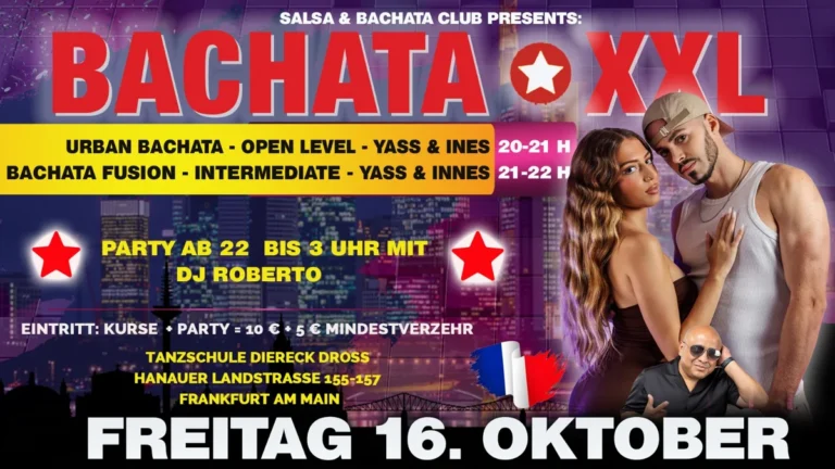BACHATA XXL – SPECIAL EDITION mit YASS & INES – Bachata in Frankfurt am Main