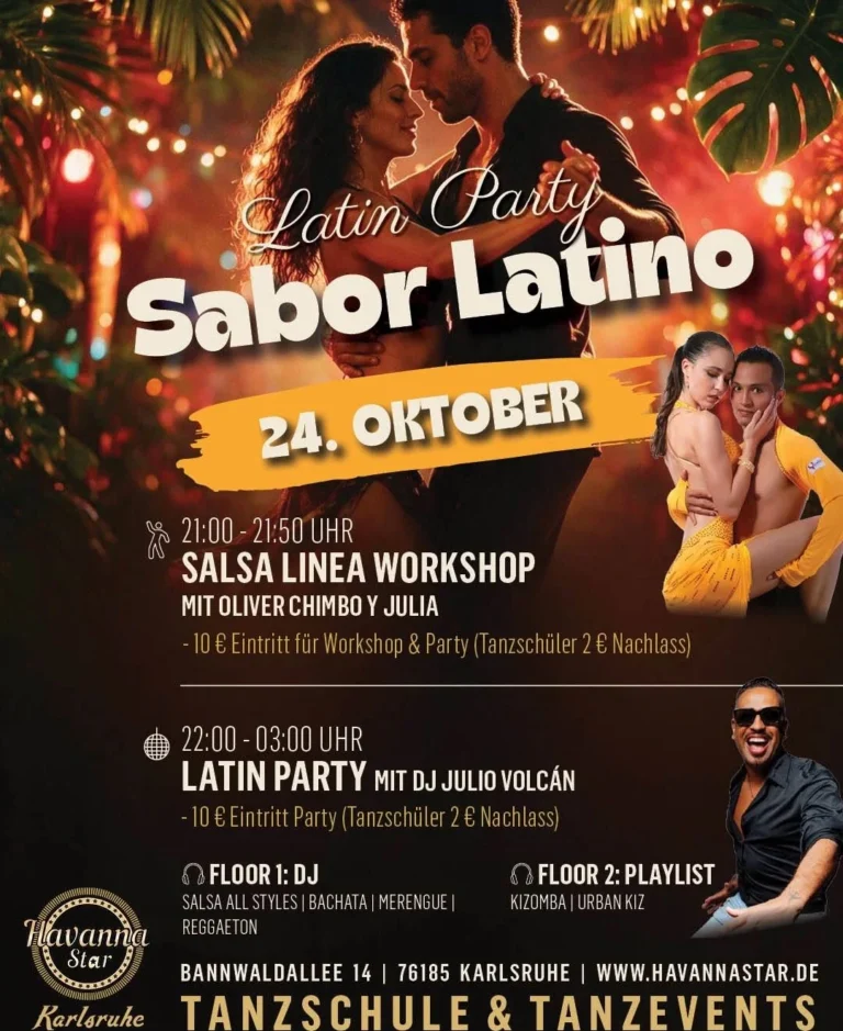 Latinparty mit Workshop – Salsa, Bachata and Kizomba in Karlsruhe