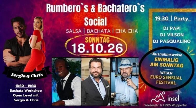 Rumbero's & Bachatero's Social - october edition – Salsa and Bachata in Wuppertal